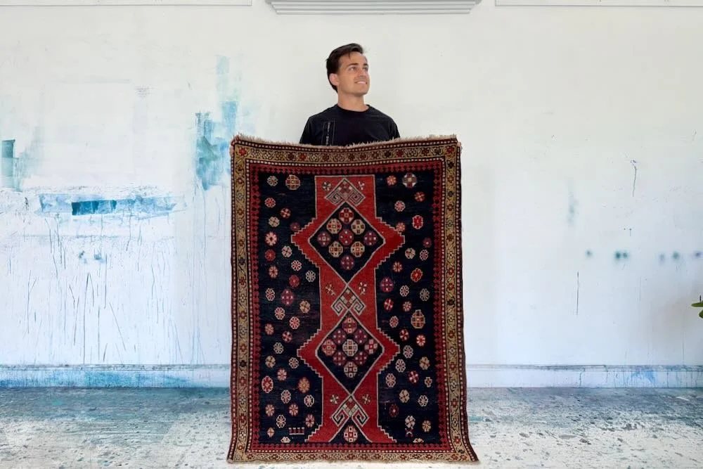 Square Baluch Prayer rug, 3x4 — Weft & Wool